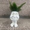 1pc Resin Planter Statue Vase, Outdoor Garden Ornaments Patio Lawn Garden Yard Entry Door Decor - Angry Margaret