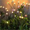 Solar Garden Lights;  2 Pack LED Solar Firefly Lights - Multicolor - 10 head