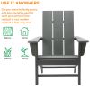 Poly Lumber Adirondack Chair Patio Chair Lawn Chair Outdoor Adirondack Chairs - SLATE GREY