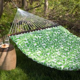 2 Person Hammock with Pillow,  Size 11.65ft L x 4.5ft W - Spring Green