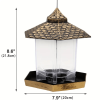 1pc Twinkle Star Wild Bird Feeder Hanging For Garden Yard Outside Decoration, Hexagon Shaped With Roof - Bronze