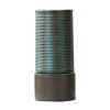 43inches Indoor-outdoor Gray Water Fountain Rockribbed tower metal bird feeder for Stylish Garden & Backyard - as Pic