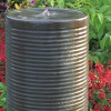 110"Tall Modern Cylinder Fountain Green Cement Zen Water Feature for patio or backyard - as Pic