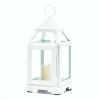 Courtyard Promenade Contemporary Simple Yet Elegant Candle Lantern - White - 9 inches