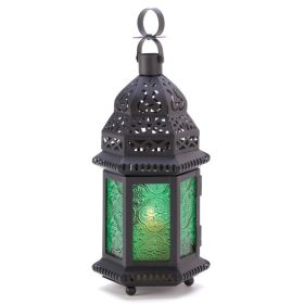 Contemporary Promenade Ornate Yet Elegant Birdcage Candle Lantern - Green - 10 In