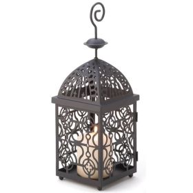 Contemporary Promenade Ornate Yet Elegant Birdcage Candle Lantern - Back - 14 In