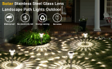 Solar Pathway Lights, Solar Garden Lights Outdoor White, Waterproof Led Path Lights for Yard, Patio, Landscape, Walkway - 4 pcs