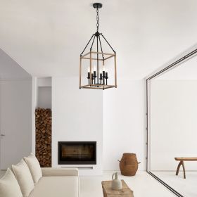 Light Lantern Geometric Chandelier - Antique brown