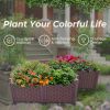 Plastic Raised Garden Bed, Set of 4 Planter Grow Boxes 15" H for Indoor & Outdoor Vegetable Fruit Flower Herb Growing Box - 4pcs-15"H