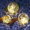 Solar Garden Light Cracked Glass Ball Lamps Outdoor Solar Courtyard Lights Waterproof Solar Lamp Balcony Yard Villa Street Decor - Small - China