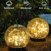 Solar Garden Light Cracked Glass Ball Lamps Outdoor Solar Courtyard Lights Waterproof Solar Lamp Balcony Yard Villa Street Decor - Small - China