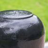 32"Tall Cement Urn Fountain Black Tranquility Lawn Water Feature for Backyard or Garden - as Pic