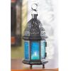 Contemporary Promenade Ornate Yet Elegant Birdcage Candle Lantern - Blue - 10 In