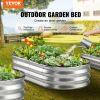 VEVOR Galvanized Raised Garden Bed Planter Box 48.2x24.6x11" Flower Vegetable - 47.2x23.6x11.8 inch