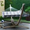 2 Person Hammock with Pillow,  Size 11.65ft L x 4.5ft W - Aqua Blue Hanging hardware is included