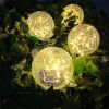 Solar Garden Light Cracked Glass Ball Lamps Outdoor Solar Courtyard Lights Waterproof Solar Lamp Balcony Yard Villa Street Decor - Small - China