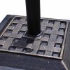 Outdoor Garden Heavy Duty Square Umbrella Base Stand of 17.5 Inch   30 lbs - Bronze - Umbrella Stands & Bases