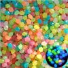 500pcs/bag Luminous Stones Glow In The Dark Pebbles, Home Garden Decoration Outdoor Yard Lawn Path Decor, Aquarium Glow Rocks - Green - 500pcs/bag