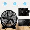 Outdoor/Indoor Usage 3-Speed Plastic Floor Fans - Black - 14"