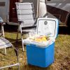 Camping Travel & Picnics Portable Car Refrigerator Mini Fridge Freezer - Blue - 28 Quart