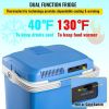 Camping Travel & Picnics Portable Car Refrigerator Mini Fridge Freezer - Blue - 28 Quart