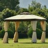 Gazebo Canopy Soft Top Outdoor Patio Gazebo Tent Garden Canopy for Your Yard; Patio; Garden; Outdoor or Party - khaki