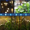 Solar Garden Lights;  2 Pack LED Solar Firefly Lights - Warm - 8 head