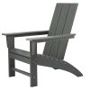 Poly Lumber Adirondack Chair Patio Chair Lawn Chair Outdoor Adirondack Chairs - SLATE GREY