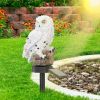 Solar Powered Owl Garden Light IP65 Waterproof LED Owl Landscape Lamp Decorative Lawn Lights - White