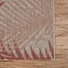 Home Decor Indoor/Outdoor Accent Rug Touch Of Palm Accent Rug - Red | Beige - 5'0" X 7'0"