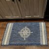 Home Decor Indoor/Outdoor Accent Rug Natural Stylish Classic Pattern Design - Navy - 3'0" X 5'0"