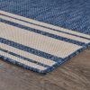 Home Decor Indoor/Outdoor Accent Rug Natural Stylish Classic Pattern Design - Navy - 1'10" X 3'0"