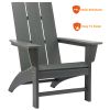 Poly Lumber Adirondack Chair Patio Chair Lawn Chair Outdoor Adirondack Chairs - SLATE GREY