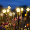 Solar Garden Lights;  2 Pack LED Solar Firefly Lights - Multicolor - 10 head