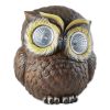 Outdoor Decor Backyard Garden Lawn Solar Garden Light - Brown - Owl 6In