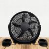 Outdoor/Indoor Usage 3-Speed Plastic Floor Fans - Black - 14"