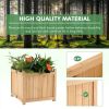 Backyard Wooden Planter Box Folding Raised Garden Plant Container  - Natural - Style A