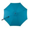 10'  Octagon Outdoor Tilting Cantilever Offset Patio Umbrella with Weighted Base and 360 Degree Rotation - teal