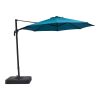 10'  Octagon Outdoor Tilting Cantilever Offset Patio Umbrella with Weighted Base and 360 Degree Rotation - teal