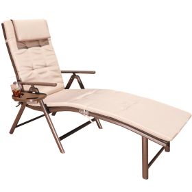 Outdoor Lightweight Folding Chaise Lounge Chair For Patio Lawn Beach Pool Side Sunbathing