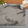 Home Decor Indoor/Outdoor Accent Rug Touch Of Palm Accent Rug - Beige | Black - 7'9" X 9'5"