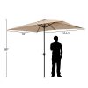 10FT Square Umbrella Waterproof Folding Sunshade (without base)-dk - 10 ft