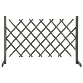 Garden Trellis Fence Gray 47.2"x35.4" Solid Firwood