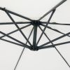 Full Iron Outdoor Adjustable Offset Cantilever Hanging Patio Umbrella - beige