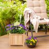 Patio Wooden Raised Plants Flower Planter Box - As Pic Show - Style A