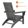 Poly Lumber Adirondack Chair Patio Chair Lawn Chair Outdoor Adirondack Chairs - SLATE GREY