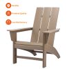 Poly Lumber Adirondack Chair Patio Chair Lawn Chair Outdoor Adirondack Chairs - WEATHERED WOOD