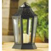 Contemporary Promenade Ornate Yet Elegant Birdcage Candle Lantern - Back - 9.5 In