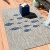 Home Decor Indoor/Outdoor Accent Rug Natural Stylish Classic Pattern Design - Blue - 5'0" X 7'0"