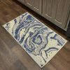 Home Decor Indoor/Outdoor Accent Rug Natural Stylish Classic Pattern Design - White|Navy - 3'0" X 5'0"